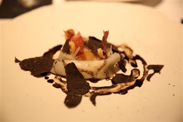 Warm Bantam’s Egg, Celeriac, Dried Ham, Arbois and Wiltshire Truffle