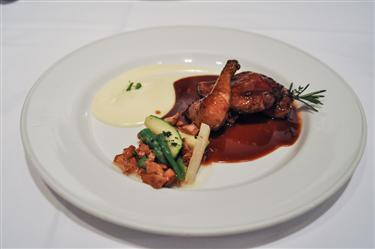 Zuberoa, Rosemary Flavoured Roast Pigeon, Mashed Potatoes, Liver Toast, Season Mushrooms