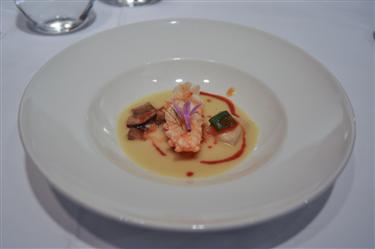 Zuberoa, Roasted Norway Lobster, Vichissoine and Vanilla Raviol